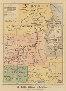 Marchand Expedition探索了非洲地区的地图